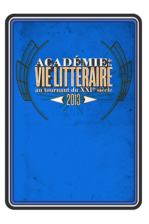 Cartes de l'Académie de la vie littéraire 2013